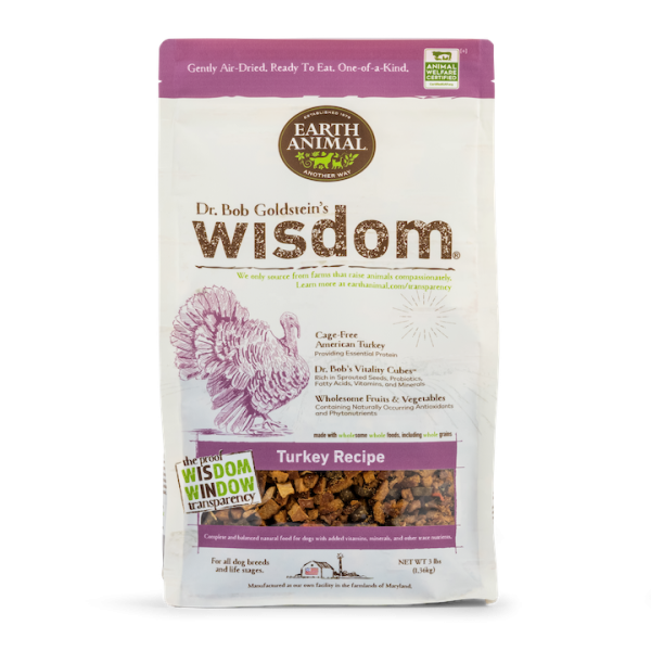 Earth Animal Wisdom Original 3 Part Turkey Dog Food Hot on Sale