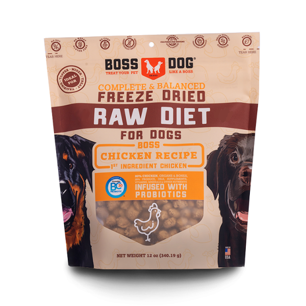 Boss Dog Freeze Dried Chicken Recipe 12oz Supply