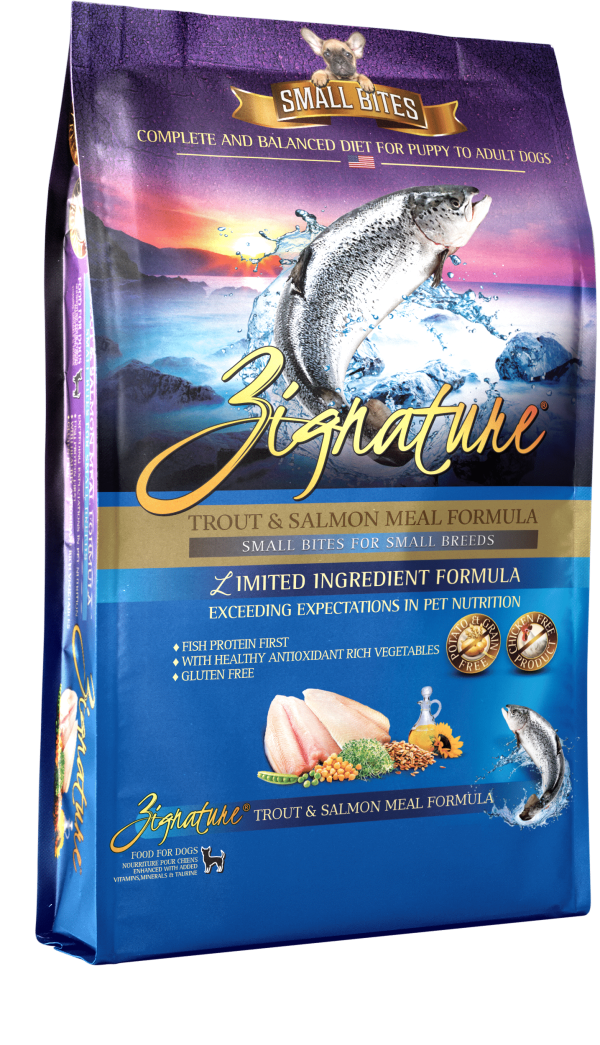 Zignature Dry Dog Food Small Bites Trout & Salmon Fashion