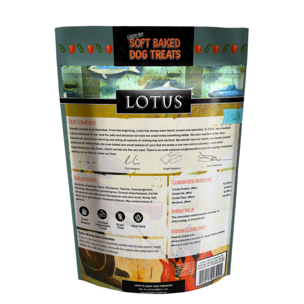 Lotus Soft Baked Grain Free Sardine & Herring Treats 10oz on Sale