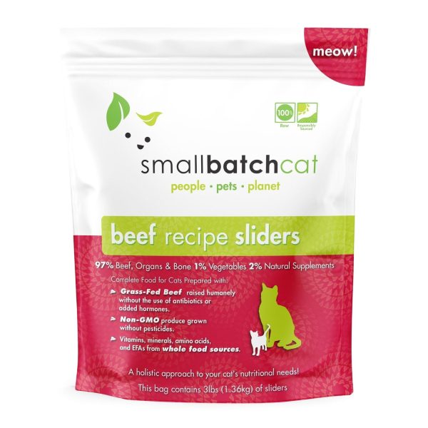 SmallBatch Cat Raw Beef Sliders 3lb For Cheap