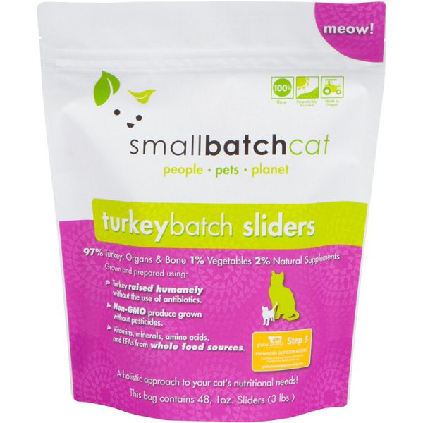 SmallBatch Cat Raw Turkey Sliders 3lb Online