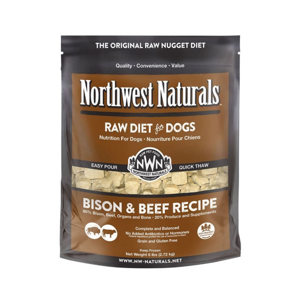 Northwest Naturals Raw Bison & Beef Nuggets 6lb For Cheap