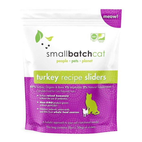 SmallBatch Cat Raw Turkey Sliders 3lb Online