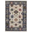 Oriental Weavers Hastings HA01E Ivory Blue Casual Power-Loomed Rug Online Hot Sale