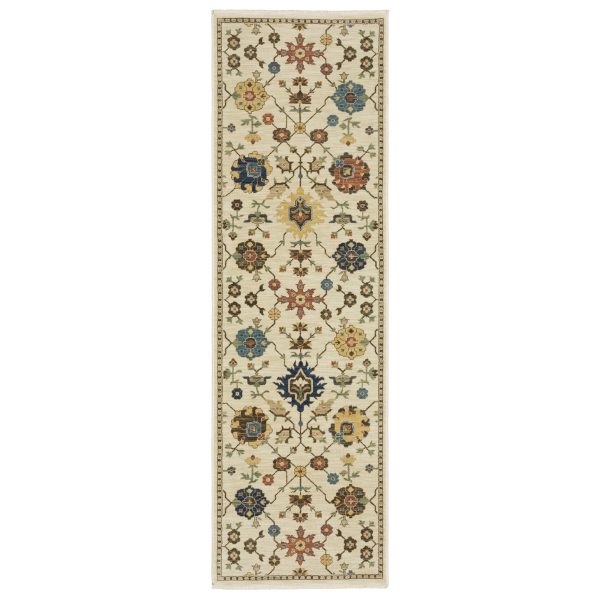 Oriental Weavers Francesca FR02M Ivory Multi Traditional Power-Loomed Rug Hot on Sale