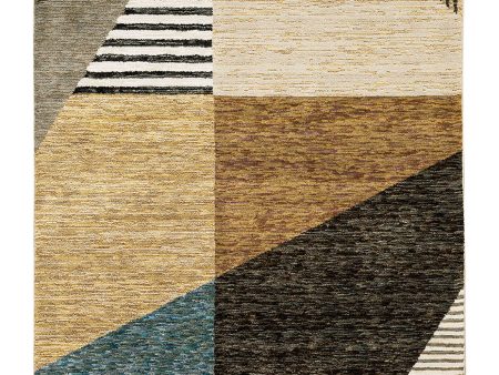 Oriental Weavers STRADA STR10 Gold Multi Contemporary Machinemade Rug Cheap