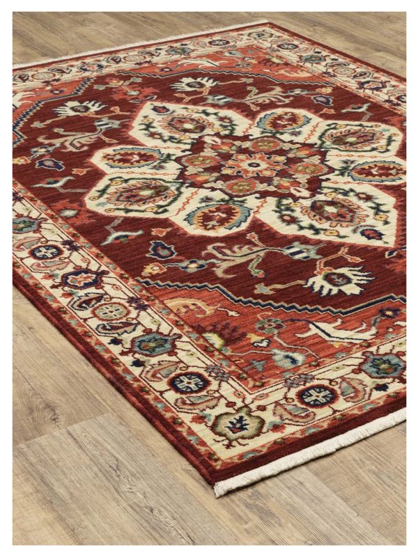 Oriental Weavers LILIHAN 5502C Red Ivory Traditional Machinemade Rug Online