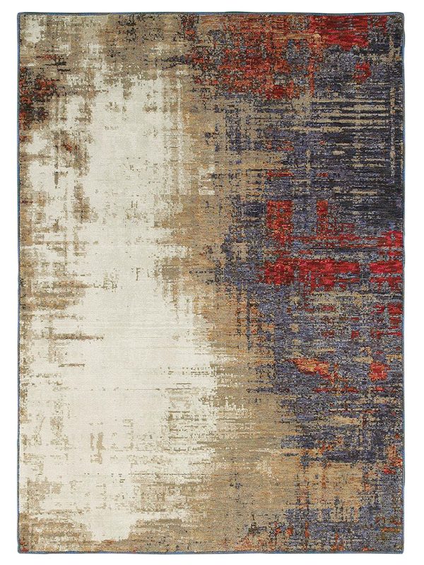 Oriental Weavers EVOLUTION 8001A Ivory Multi Contemporary Machinemade Rug For Cheap