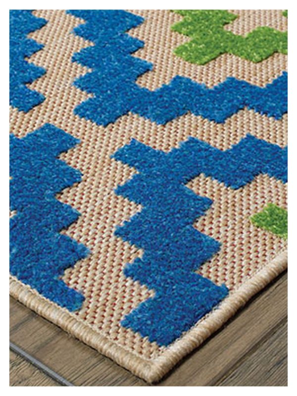 Oriental Weavers CAYMAN 2063Z Sand Blue Outdoor Machinemade Rug Online Sale