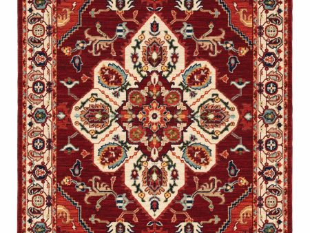 Oriental Weavers LILIHAN 5502C Red Ivory Traditional Machinemade Rug Online