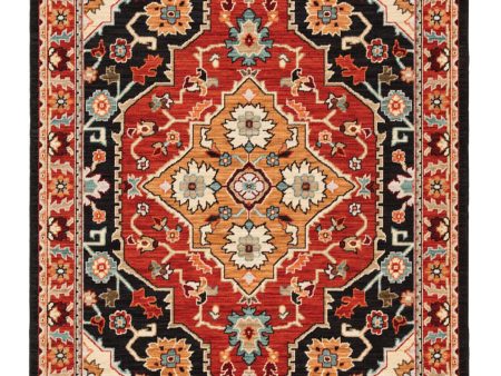 Oriental Weavers LILIHAN 4929A Black Red Traditional Machinemade Rug Online