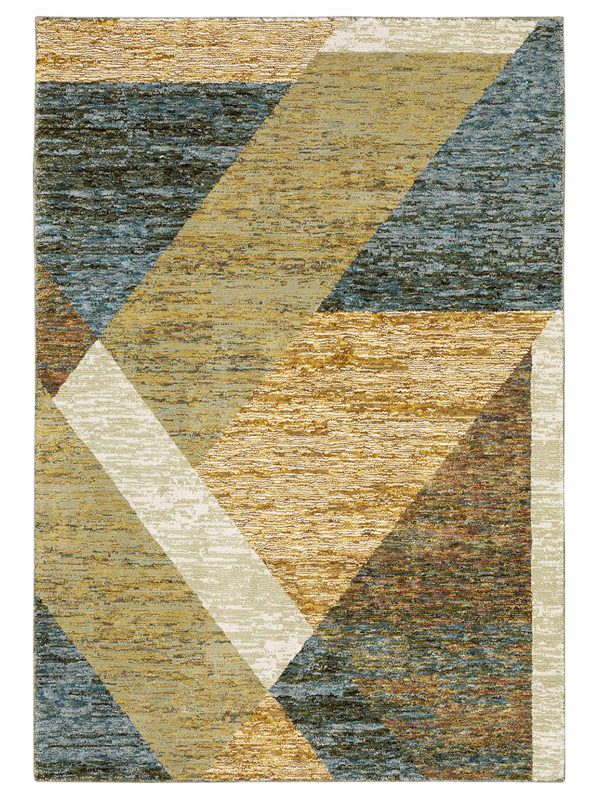 Oriental Weavers STRADA STR09 Gold Blue Contemporary Machinemade Rug Online