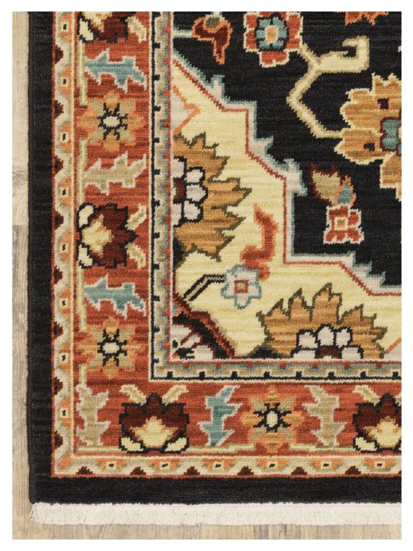 Oriental Weavers LILIHAN 4929A Black Red Traditional Machinemade Rug Online