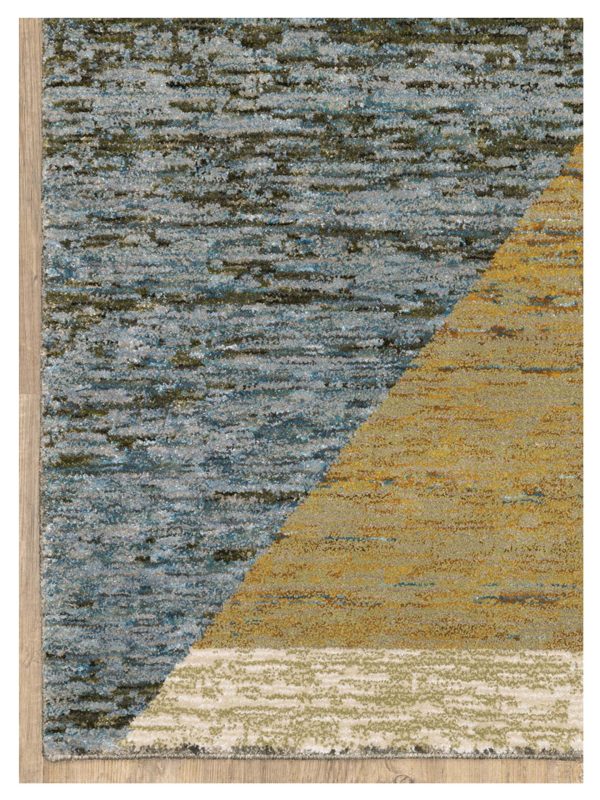 Oriental Weavers STRADA STR09 Gold Blue Contemporary Machinemade Rug Online