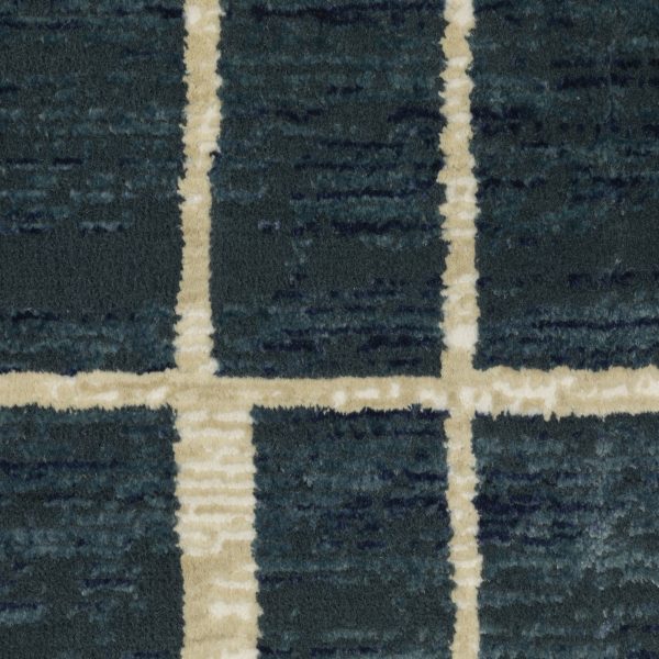 Oriental Weavers Reed RE04B Blue Ivory Contemporary Power-Loomed Rug on Sale