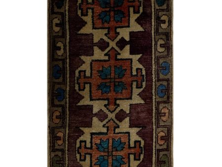 Artisan Angelina  Brown  Vintage Knotted Rug Online