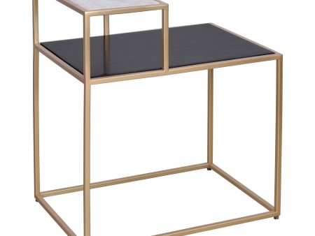 Moes Home Side Table Mies Gold  Contemporary Furniture on Sale