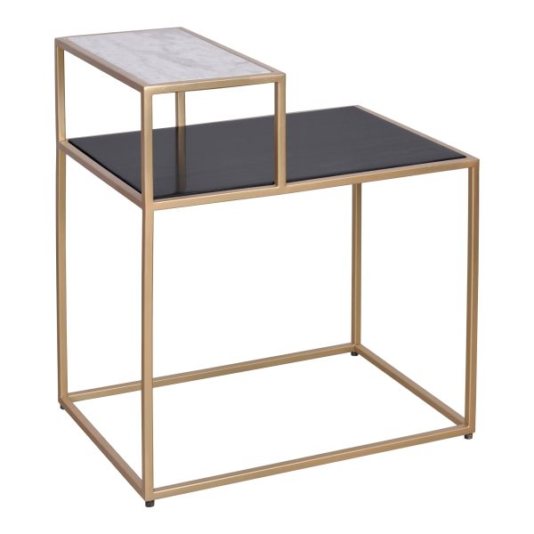 Moes Home Side Table Mies Gold  Contemporary Furniture on Sale