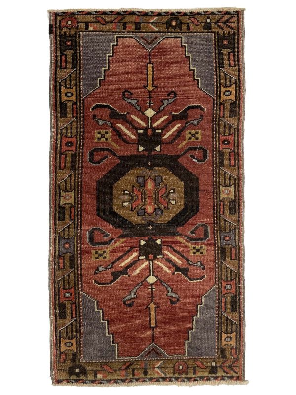 Artisan Angelina  Rose Brown Vintage Knotted Rug Online