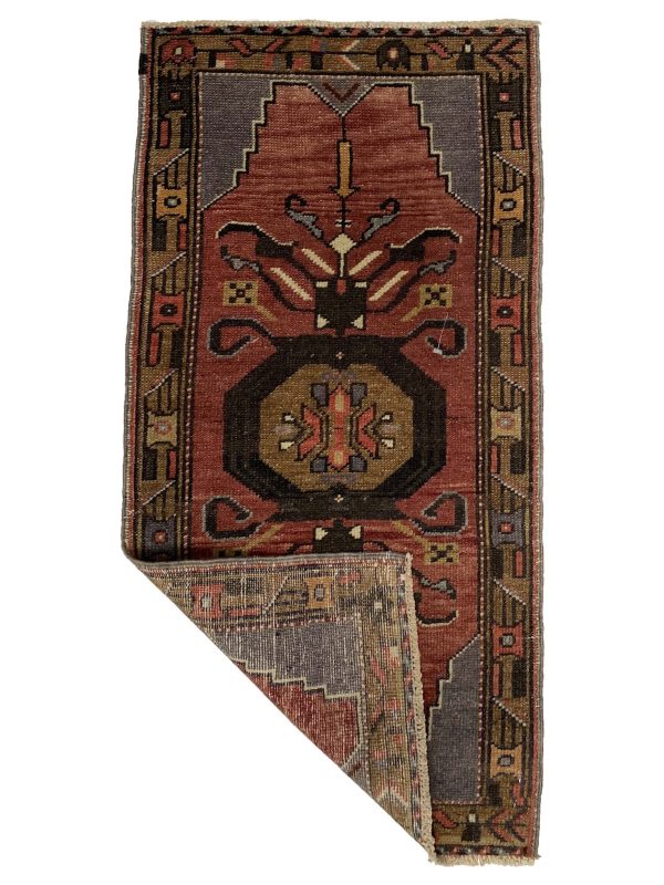 Artisan Angelina  Rose Brown Vintage Knotted Rug Online