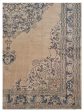 Artisan Angelina  Lt.Coral Blue Vintage Knotted Rug Online Sale