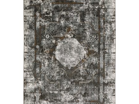 Oriental Weavers Gemini 090O2 Charcoal Grey Traditional Power-Loomed Rug Cheap