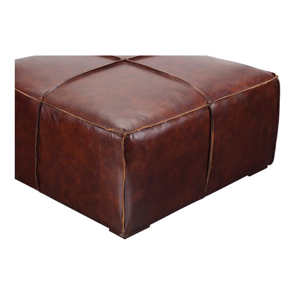 Moes Home Ottomans Kapa Brown  Industrial Furniture For Discount