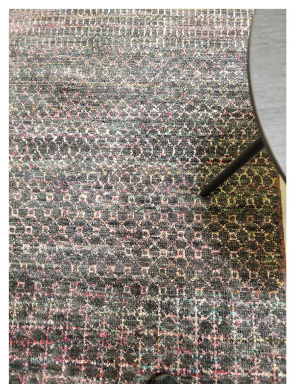 Artisan Amanda  Black  Transitional Knotted Rug For Sale