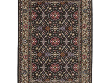 Oriental Weavers Hastings HA07D Charcoal Pink Traditional Power-Loomed Rug Online