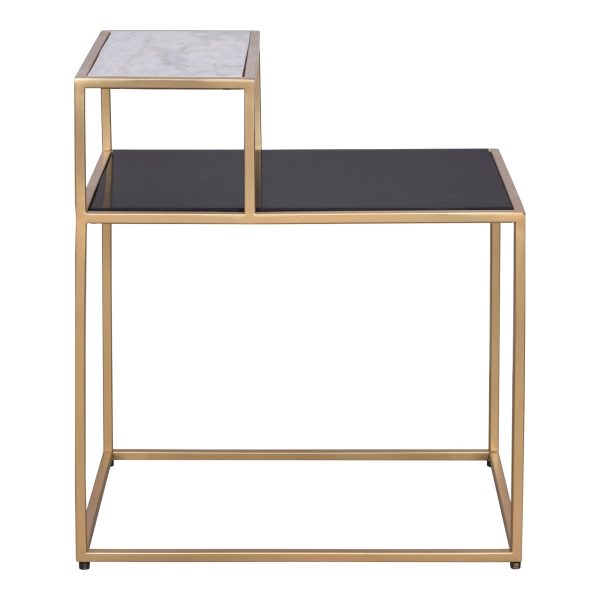 Moes Home Side Table Mies Gold  Contemporary Furniture on Sale