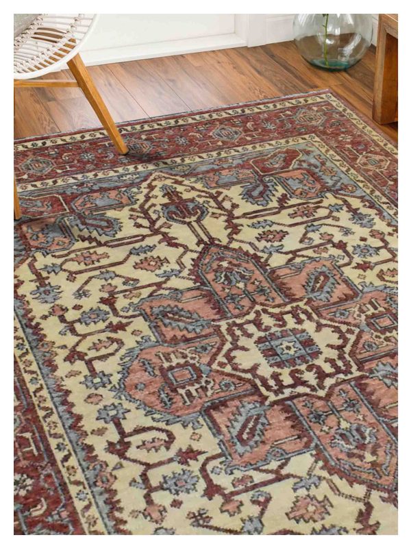 Artisan Aimee  Ivory Rust Traditional Knotted Rug Online