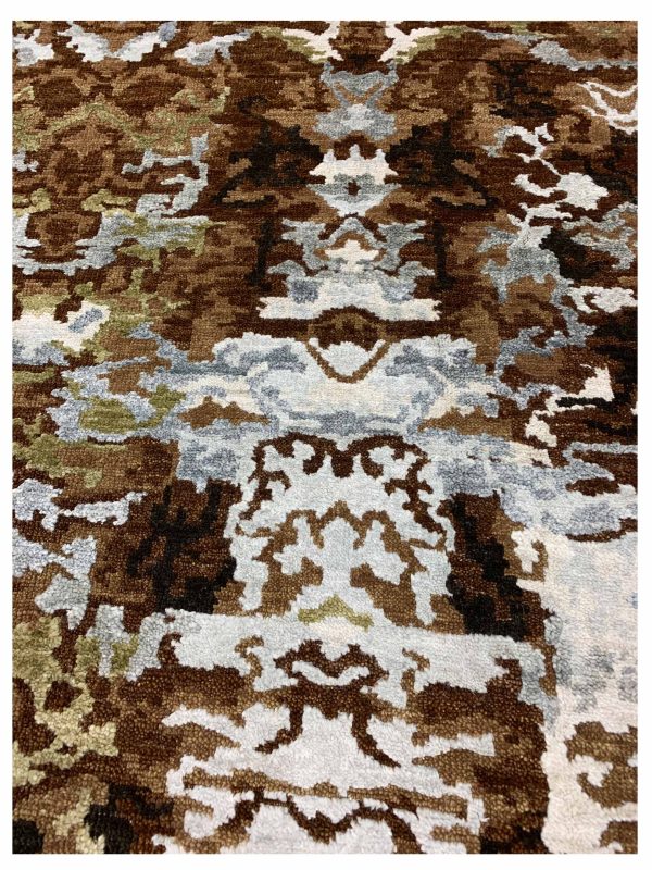 Artisan Abigail  Brown  Transitional Knotted Rug Discount