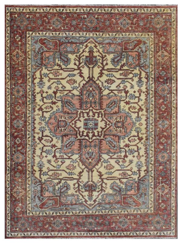 Artisan Aimee  Ivory Rust Traditional Knotted Rug Online