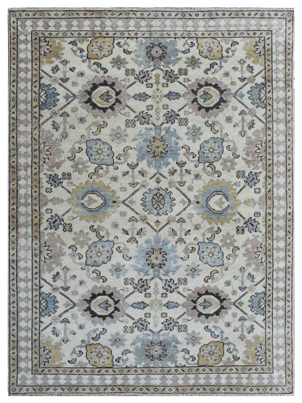 Artisan Aimee  Ivory Ivory Traditional Knotted Rug Online now