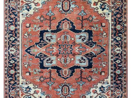 Artisan Aimee  Rust Black Traditional Knotted Rug Fashion